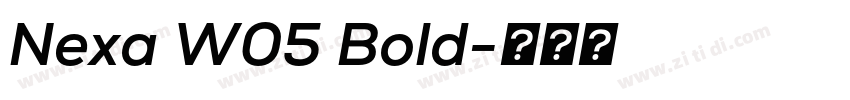 Nexa W05 Bold字体转换